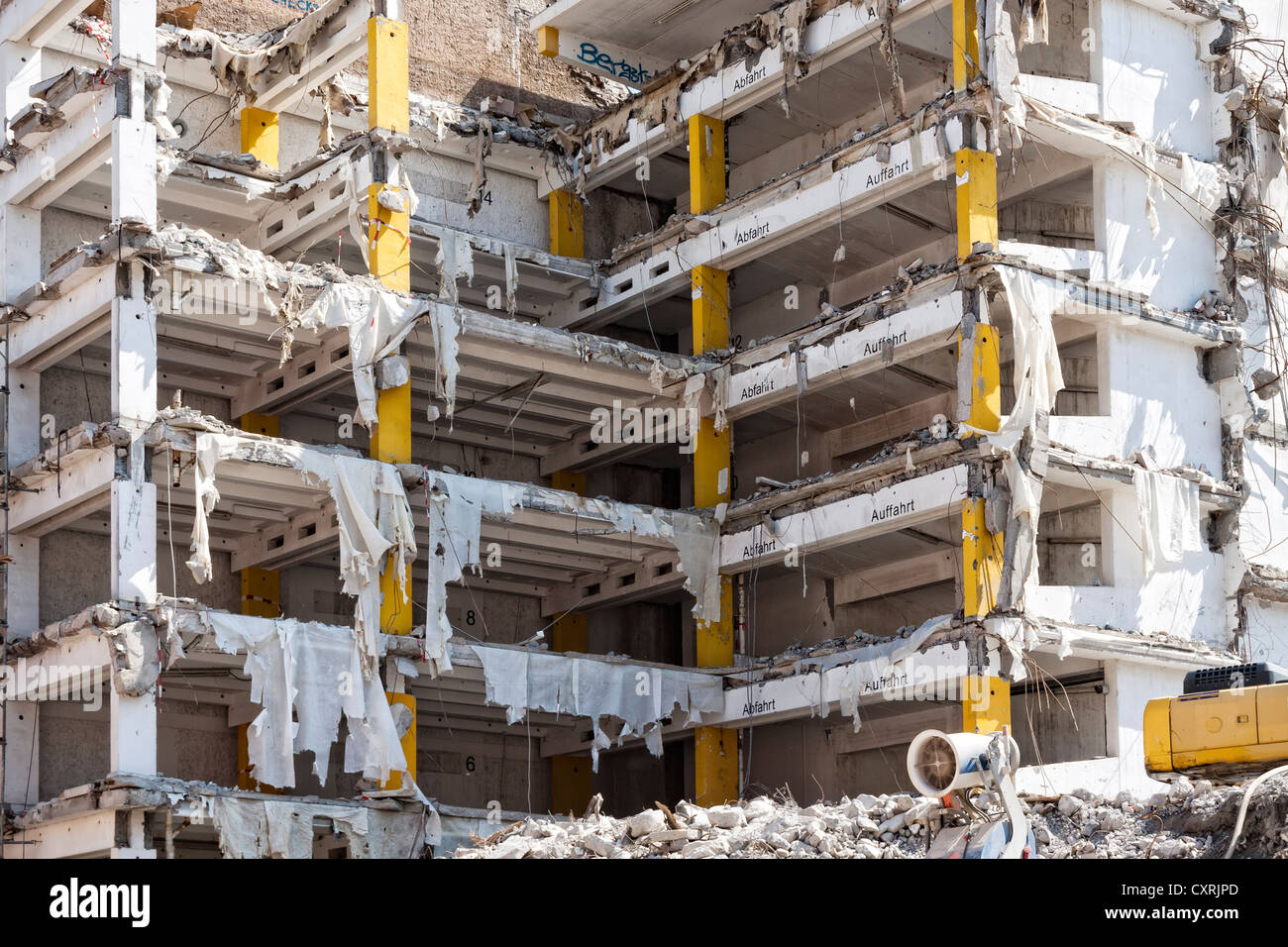 Abriss der ein mehrstöckiges Parkhaus, Bezirk Mitte, Berlin, Deutschland, Europa Stockfoto