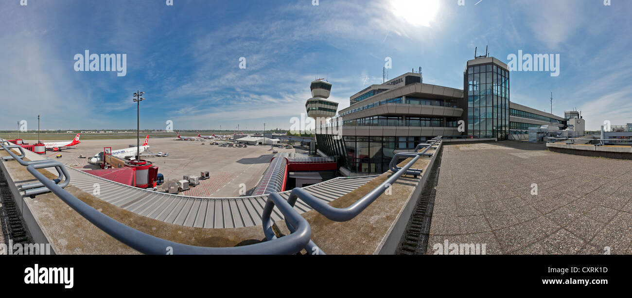 Panoramablick über Flughafen - Tegel "Otto Lilienthal", 38 Jahre, bevor die endgültige Schließung im Juni 2012 Stockfoto