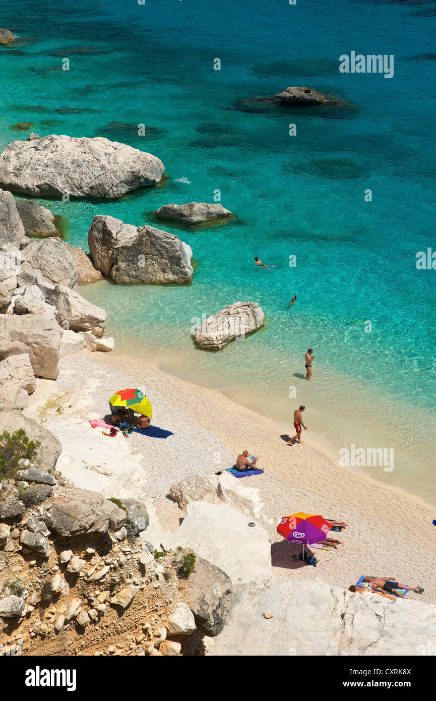 Strand, Bucht Cala Goloritze, Golfo di Orosei, Nationalpark Gennargentu, Sardinien, Italien, Europa Stockfoto