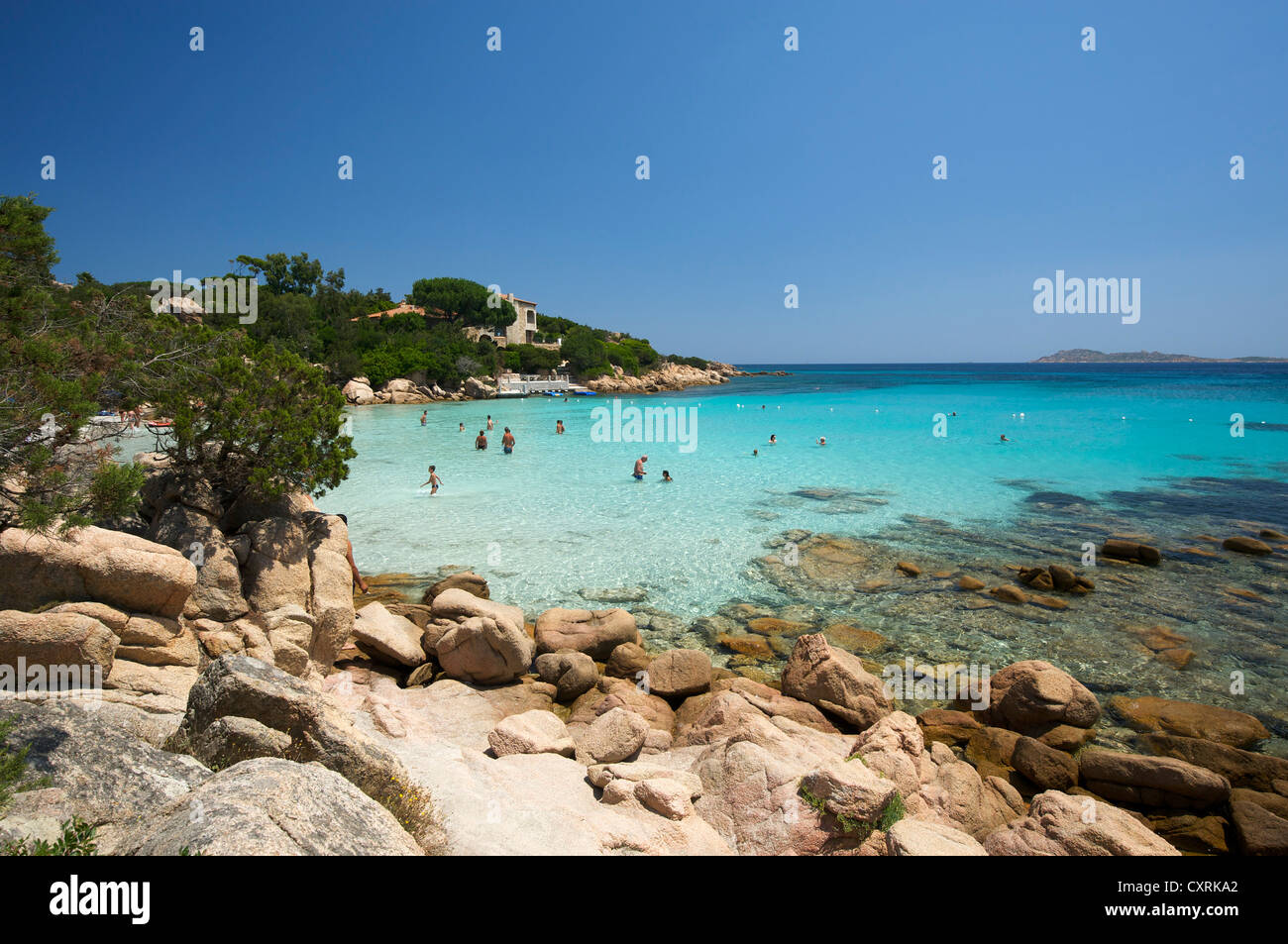 Capriccioli Strand, Costa Smeralda, Sardinien, Italien, Europa Stockfotografie Alamy