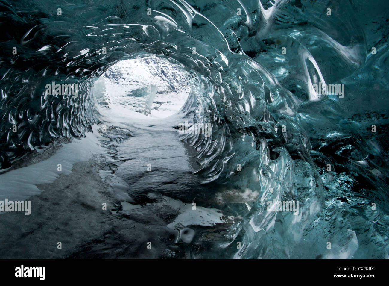 Eishöhle, Vatnajoekull Gletscher, Nationalpark Vatnajoekull, Island, Europa Stockfoto