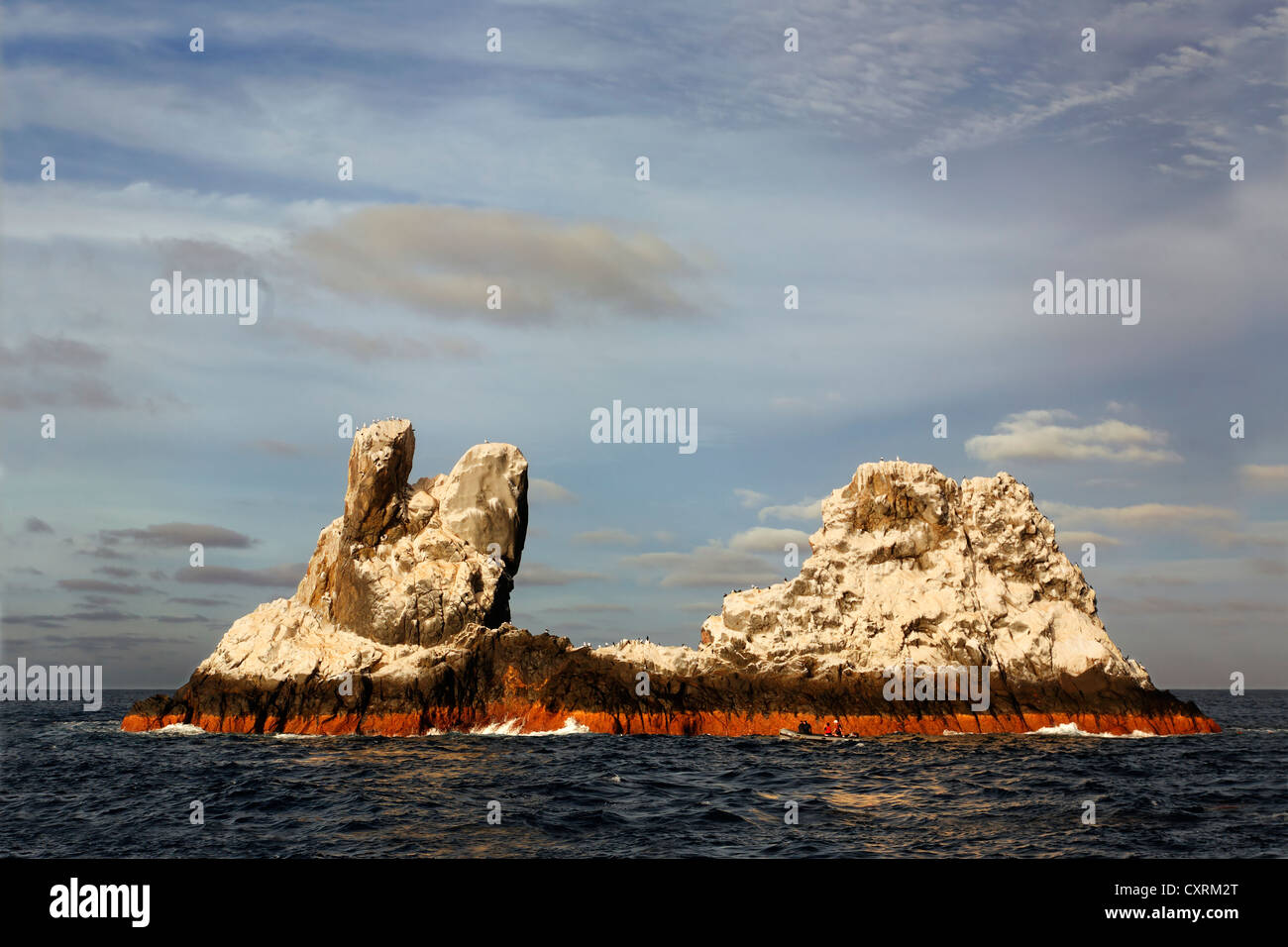 Roca Partida, Broken Rock, 24m, Kamel-förmige Rock, bekannt Tauchen Website, Revillagigedo-Inseln, Mexiko, Nordamerika Stockfoto