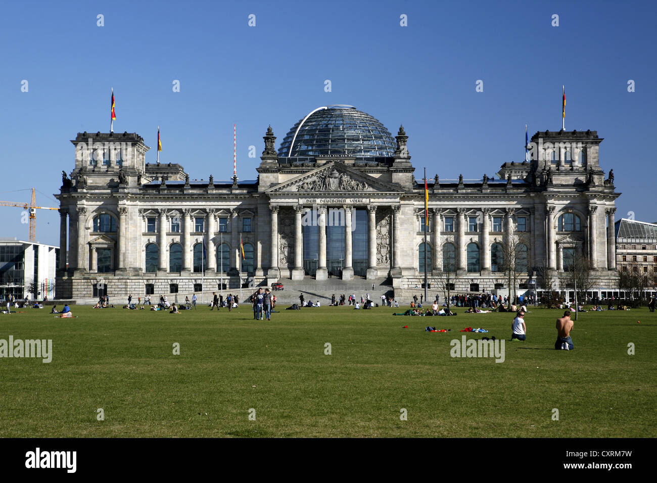 Reichstagsgebäude, Deutscher Bundestag, Berlin, Deutschland, Europa Stockfoto