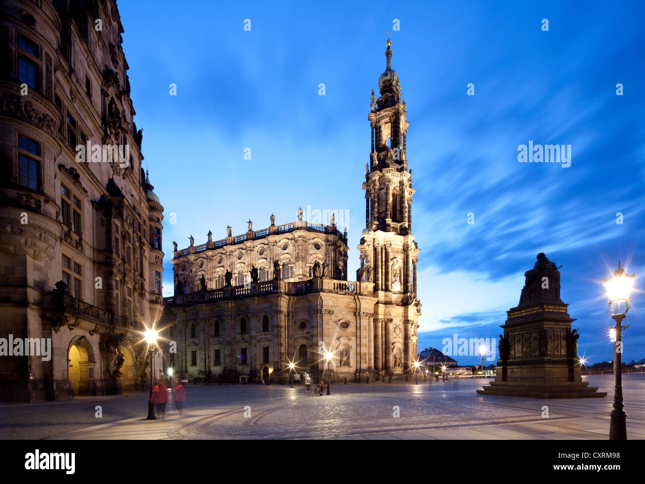 Katholische Kirche der königlichen Gericht von Sachsen, Dom, Dresden, Sachsen, Deutschland, Europa, PublicGround Stockfoto