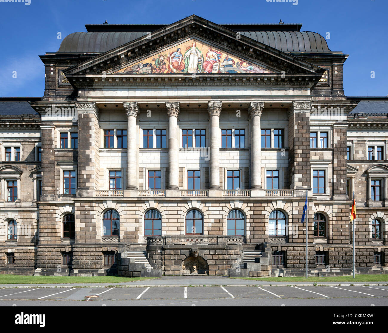 Sächsischen Finanzministerium, Neustadt, Dresden, Sachsen, Deutschland, Europa, PublicGround Stockfoto