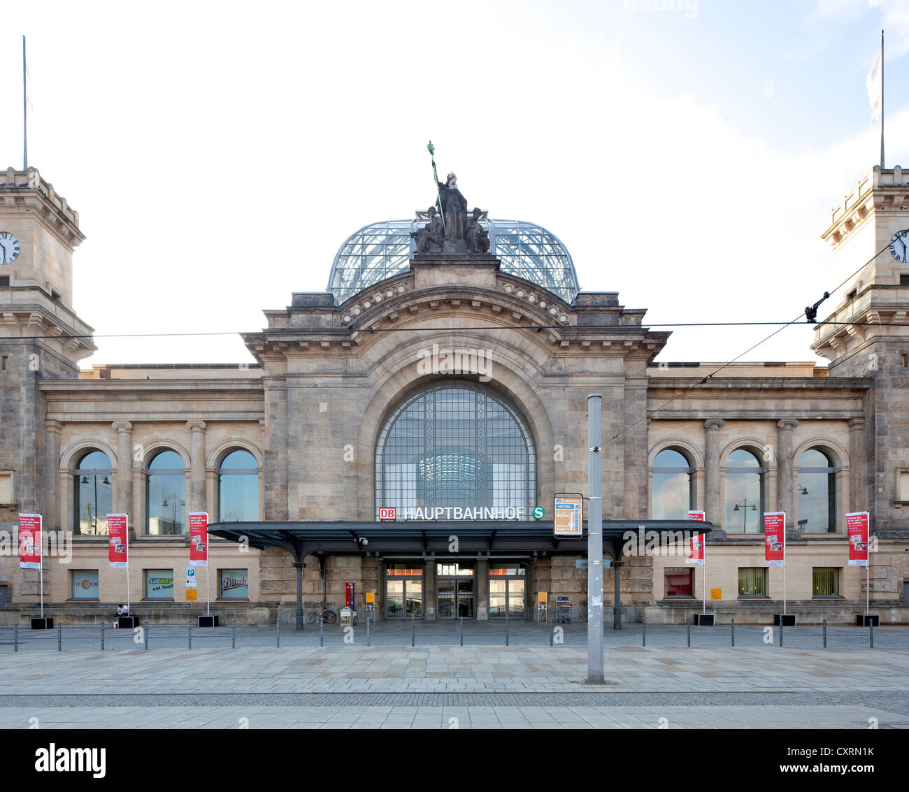 Hauptbahnhof, Dresden, Sachsen, Deutschland, Europa, PublicGround Stockfoto