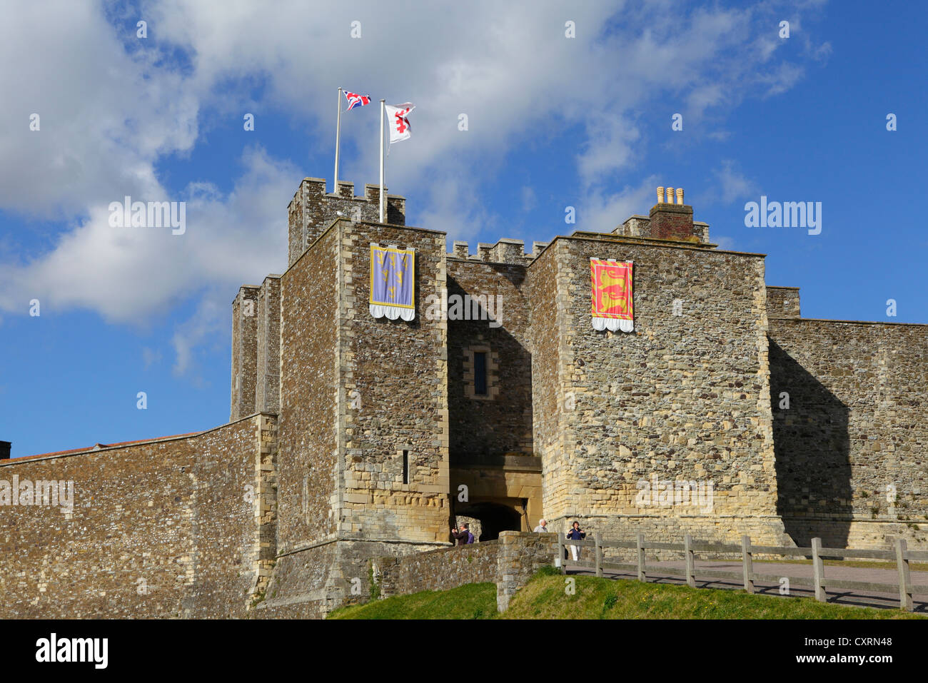 Eingang zu den großen Turm Dover Castle Kent England GB UK Stockfoto