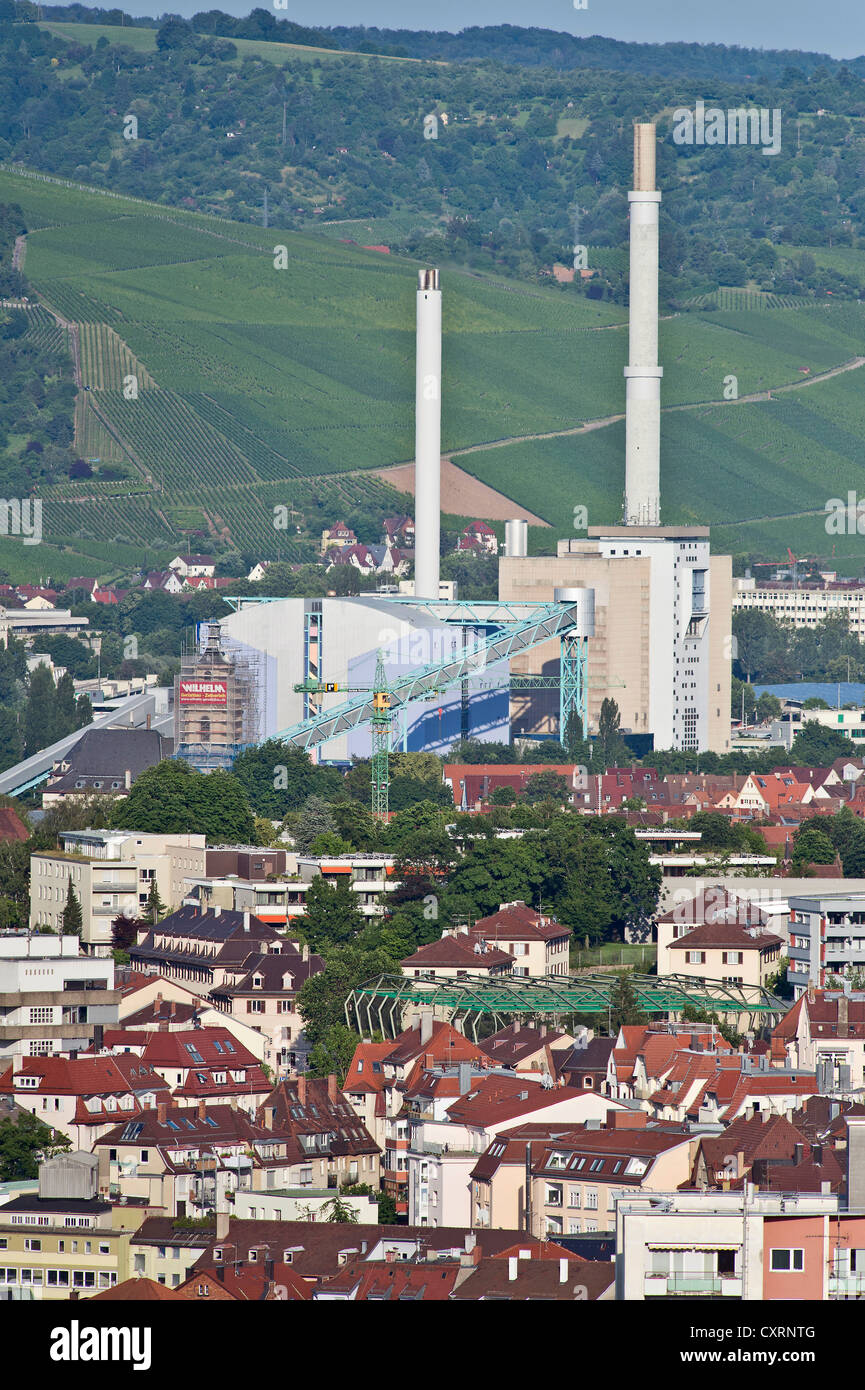 KWK-Kraftwerk EnBW in Stuttgart-Gaisburg, Stuttgart, Baden-Württemberg, Deutschland, Europa Stockfoto