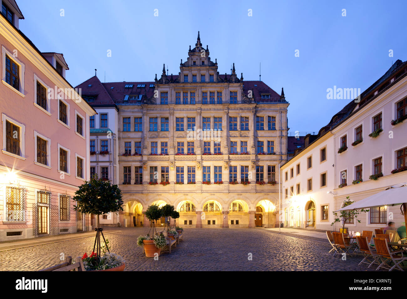 Neues Rathaus, Untermarkt Quadrat, Görlitz, Lusatia, Lusatia, Sachsen, Deutschland, Europa, PublicGround Stockfoto