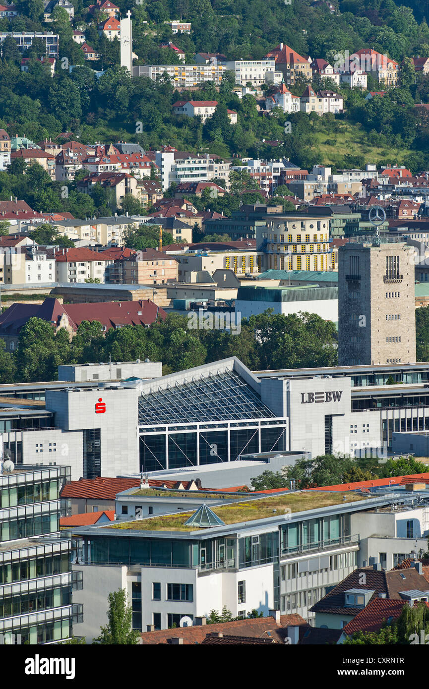 Stuttgart Stadtzentrum, Hauptbahnhof, Gebäude der Sparkasse, Sparkasse, Landesbank, LBBW, Landesbank Baden-Württemberg Stockfoto