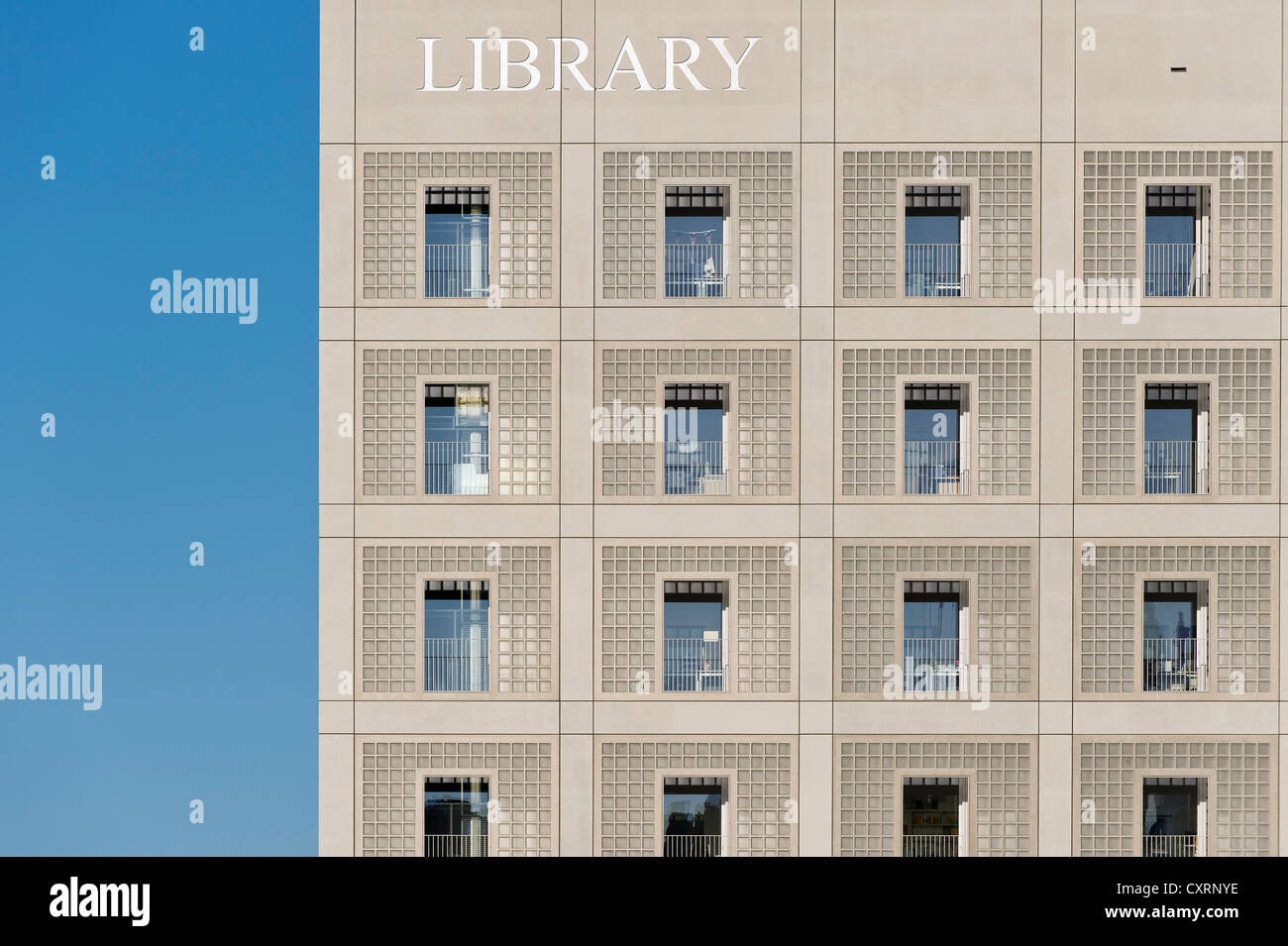 Neue Stadtbibliothek in Mailaender Platz Platz von Architekt Prof. Eun Young Yi, auf dem Gelände von Stuttgart 21, Stuttgart Stockfoto