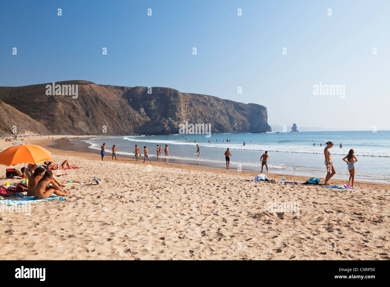 Arrifana Strand, Atlantikküste, Algarve, Portugal, Europa Stockfoto