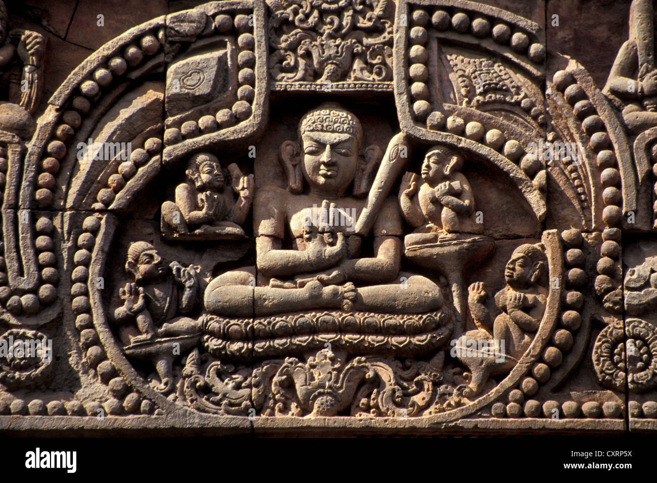 Relief, Parsuramesvara Tempel, Bhubaneswar, Orissa, Indien, Indien, Asien Stockfoto