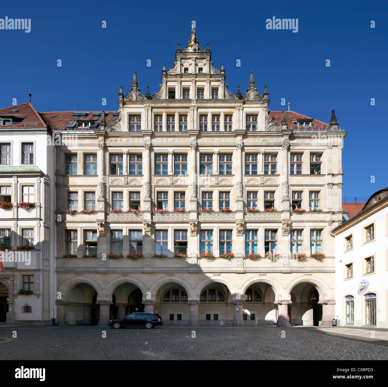 Neues Rathaus, Görlitz, Oberlausitz, Lusatia, Sachsen, Deutschland, Europa, PublicGround Stockfoto