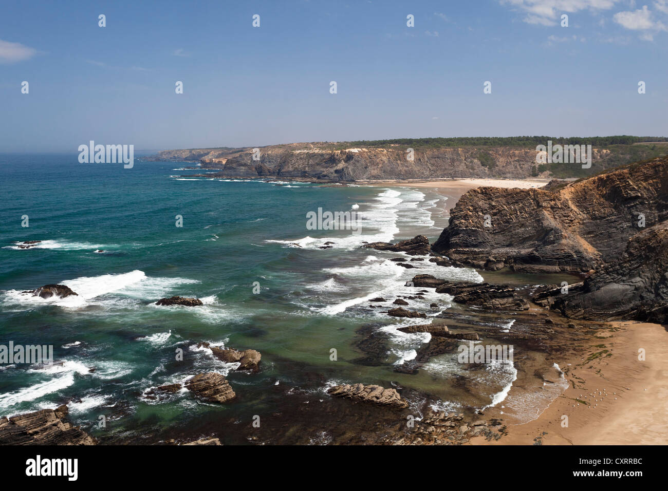 Strand in der Nähe von Odeceixe, Costa Vicentina, Atlantikküste, Algarve, Portugal, Europa Stockfoto