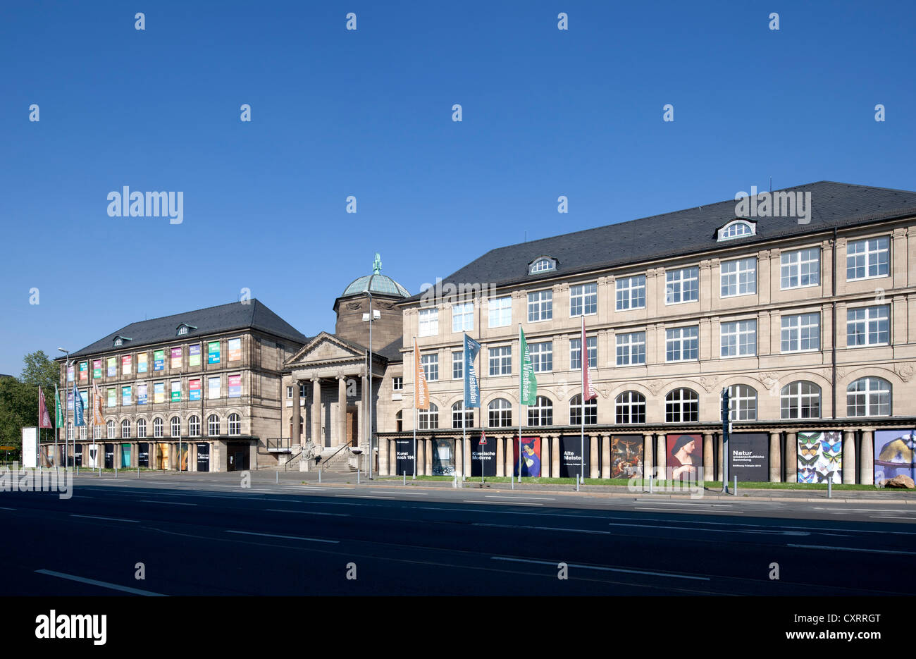Museum Wiesbaden, Hessisches Landesmuseum, Wiesbaden, Hessen, Deutschland, Europa, PublicGround Stockfoto