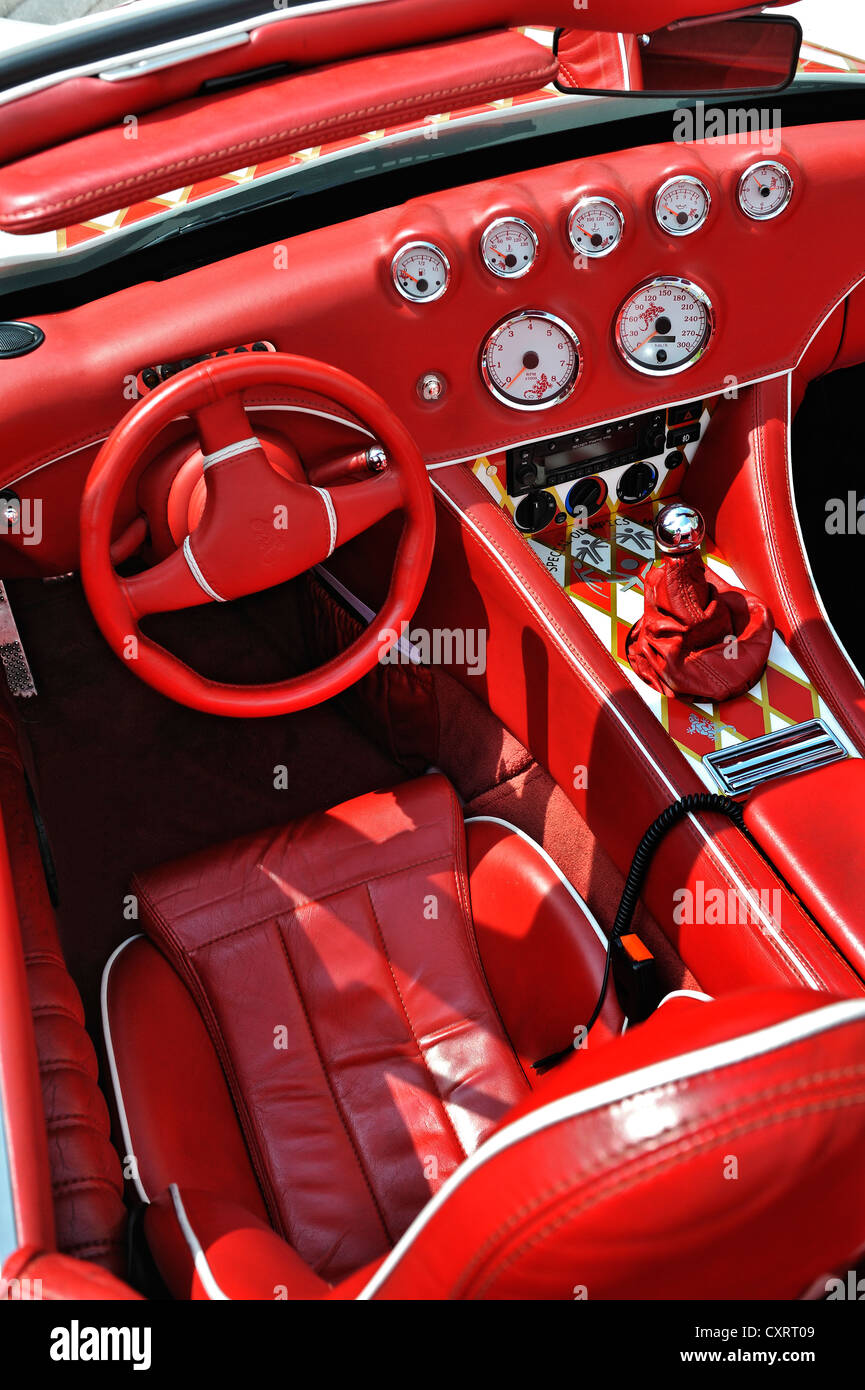 Wiesmann Sport Auto, Innenarchitektur, Dashboard, München, Bayern, Deutschland, Europa Stockfoto