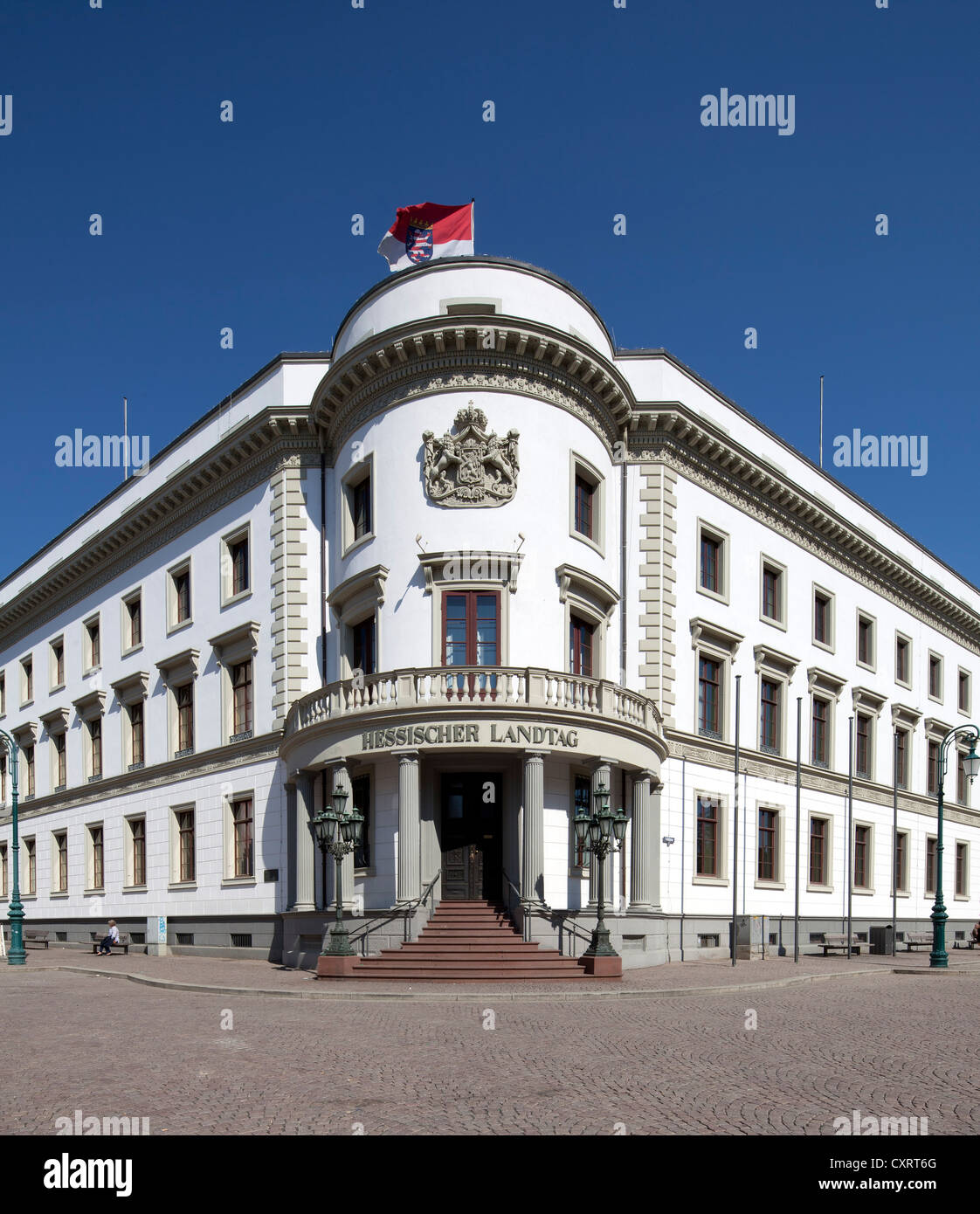 Hessischen Landtags, Gebäude, einer ehemaligen Stadtschloss, Wiesbaden, Hessen, Deutschland, Europa, PublicGround Stockfoto