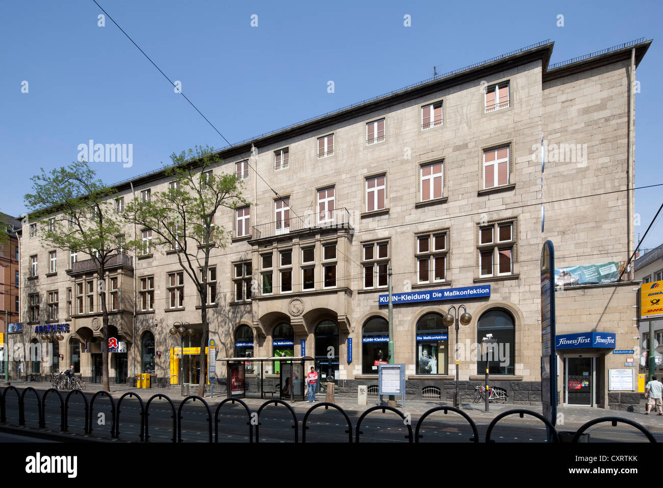 Ehemalige Telegrafen- und Postgebäude, Mainz, Rheinland-Pfalz, Deutschland, Europa, PublicGround Stockfoto