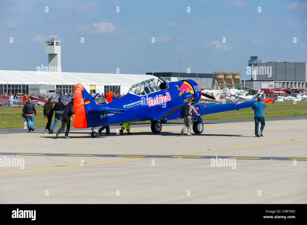 Ein einmotoriges fortgeschrittene Schulflugzeug North American AT-6F Stockfoto