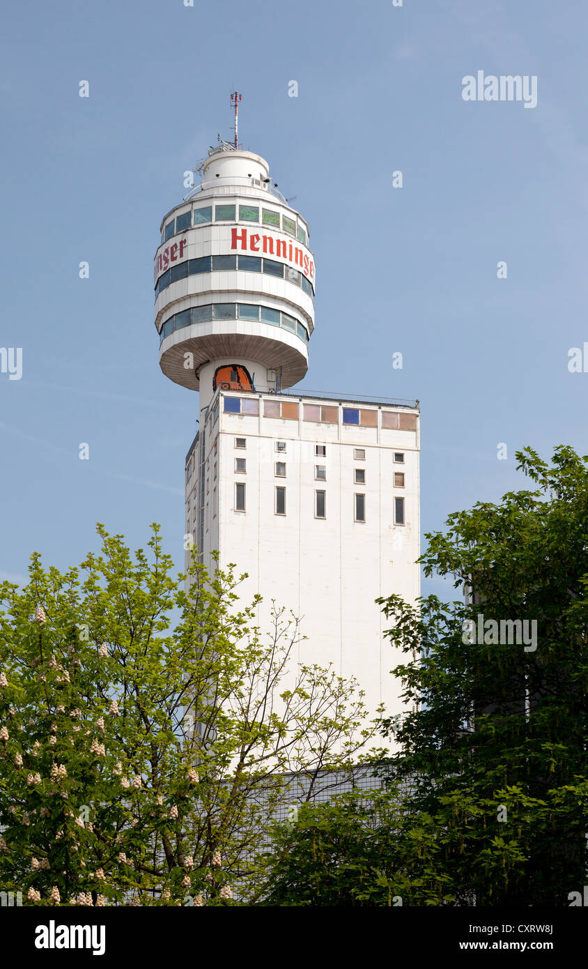 Henninger Turm Turm, Sachsenhausen, Frankfurt Am Main, Hessen, Deutschland, Europa, PublicGround Stockfoto