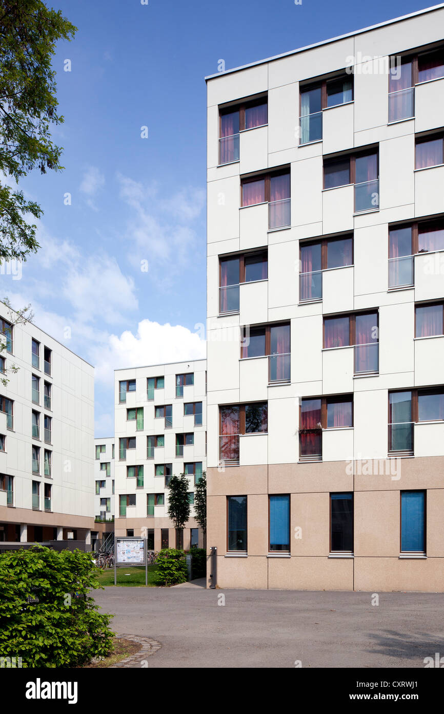 Studentenwohnheim der Johann-Wolfgang-Goethe-Universität von Frankfurt, Campus Westend, Frankfurt Am Main, Hessen, PublicGround Stockfoto