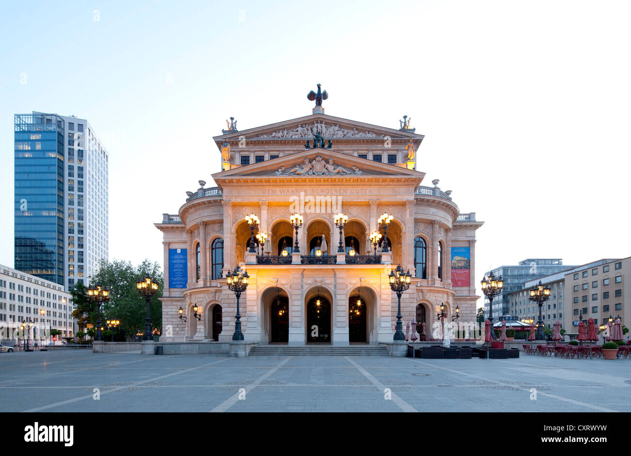 Alten Oper entfernt, Konzert-und Event, Opernplatz-Platz, Frankfurt Am Main, Hessen, Deutschland, Europa, PublicGround Stockfoto