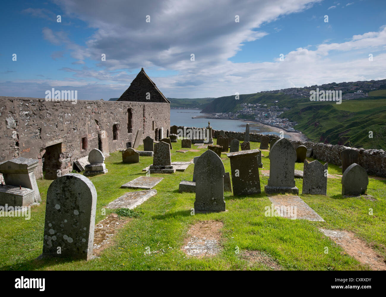 Alten schottischen Friedhof, Gardenstown, Banffshire, Schottland, Vereinigtes Königreich, Europa Stockfoto