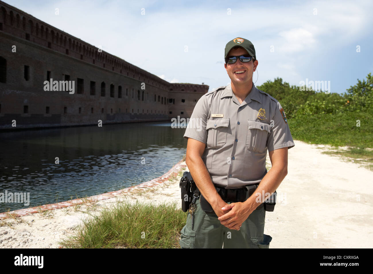 Wir Nationalpark-Ranger am Fort Jefferson Dry Tortugas Nationalpark Florida Keys Usa Stockfoto