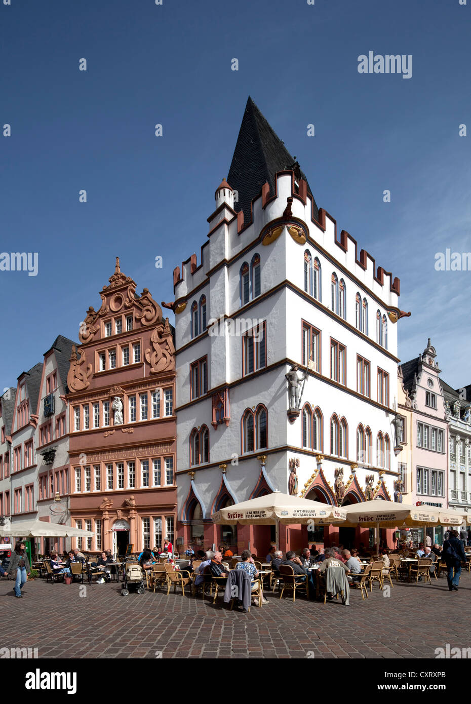 Hauptmarkt-Platz, Steipe Gebäude, Trier, Rheinland-Pfalz, Deutschland, Europa, PublicGround Stockfoto