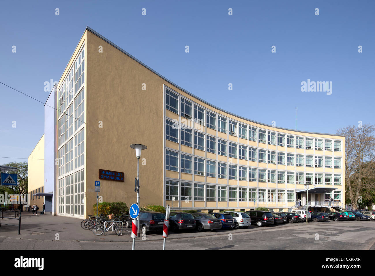 Humboldt-Gymnasium Gymnasium, Trier, Rheinland-Pfalz, Deutschland, Europa, PublicGround Stockfoto