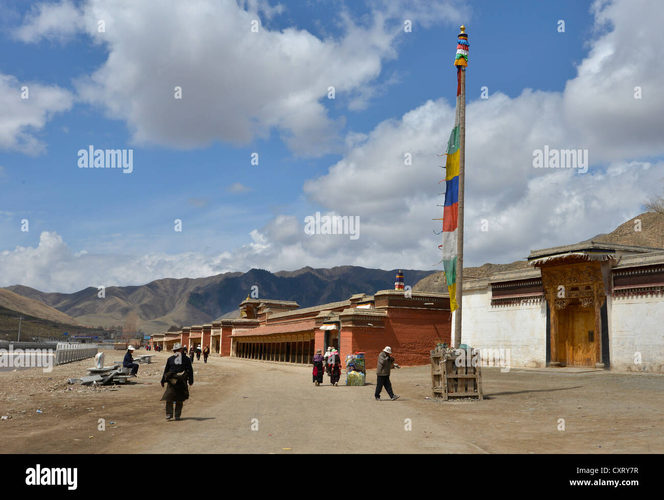 Tibetischen Buddhismus, Labrang Kloster, Xiahe, Gansu, ehemals Amdo, Tibet, China, Asien Stockfoto