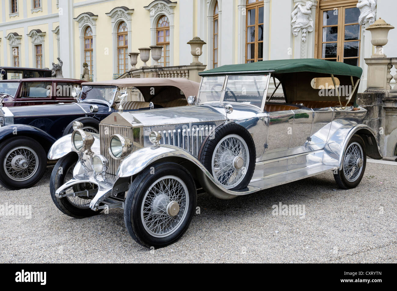 Rolls-Royce Silver Ghost, USA, gebaut nach 1921, Classics meets Barock Oldtimer Treffen, Schloss Ludwigsburg, administrative Stockfoto