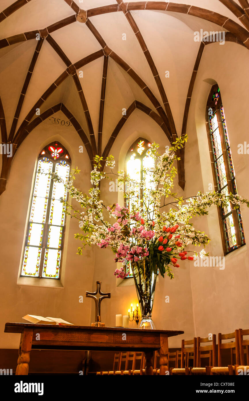 Altarraum, Chor, Pilgrim Mission von St. Chrischona, Bettingen, Kanton  Basel-Stadt, Schweiz, Europa Stockfotografie - Alamy
