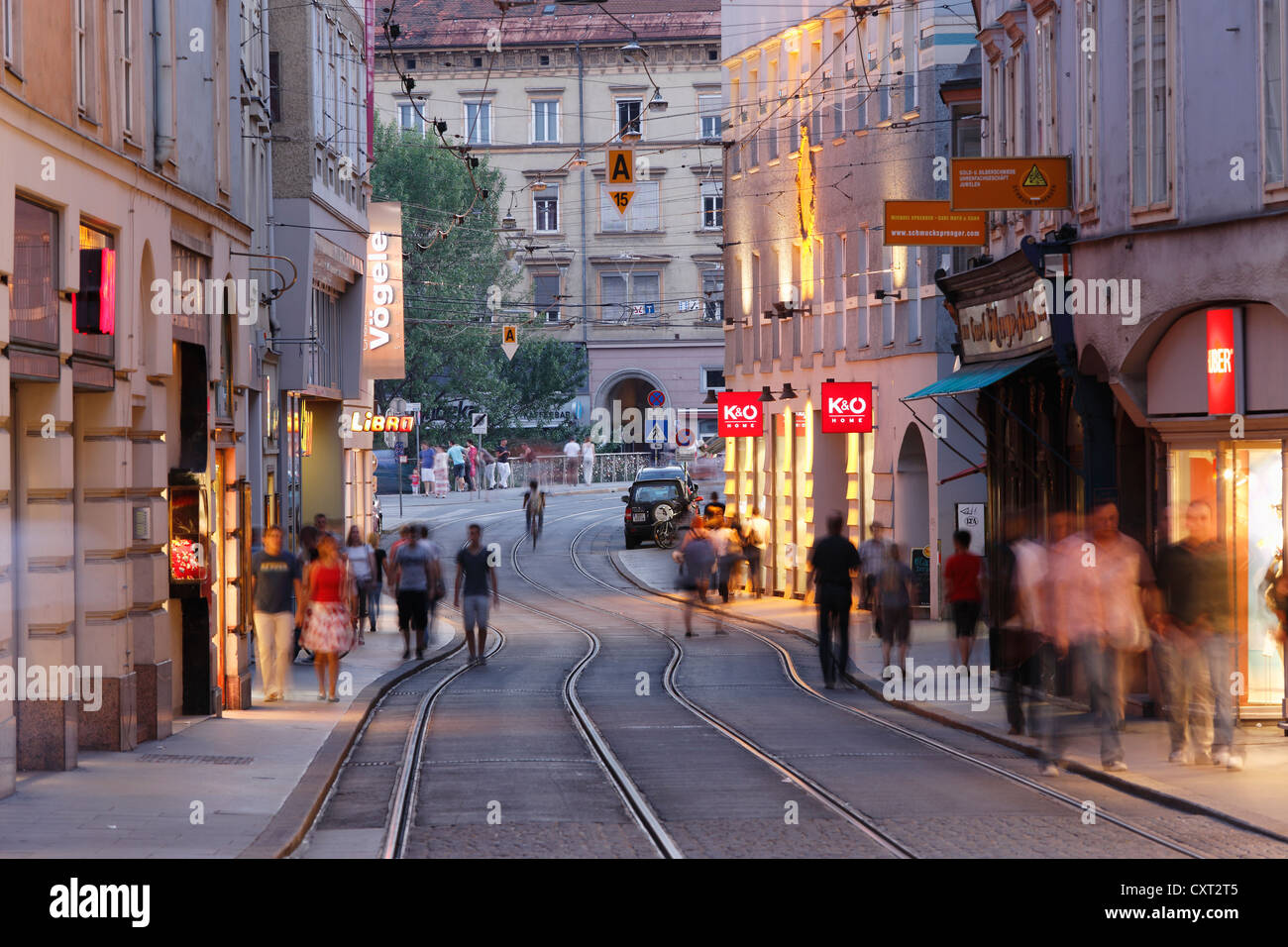 Murgasse Straße, Graz, Steiermark, Österreich, Europa, PublicGround Stockfoto