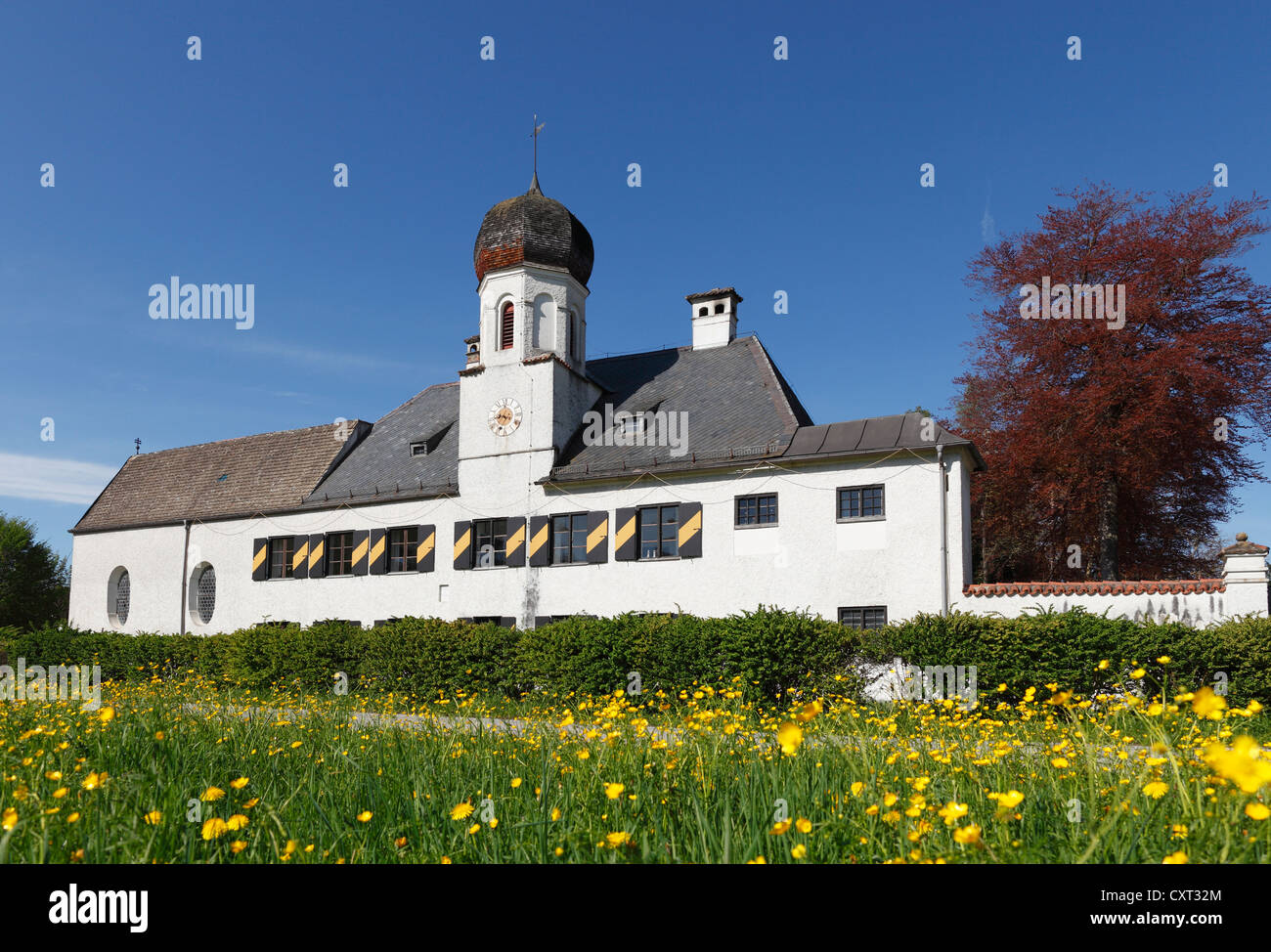 Schloss Muehlfeld, Gemeinde Herrsching, Fuenfseenland, fünf-Seen-Region, Bayern, Oberbayern, PublicGround Stockfoto