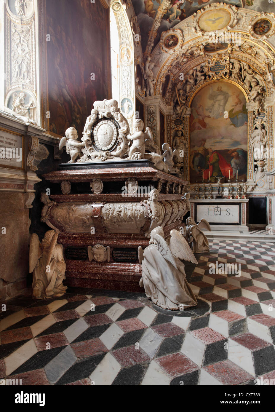 Habsburger Mausoleum in der Stiftskirche Seckau Abbey, Obersteiermark, Steiermark, Österreich, Europa Stockfoto