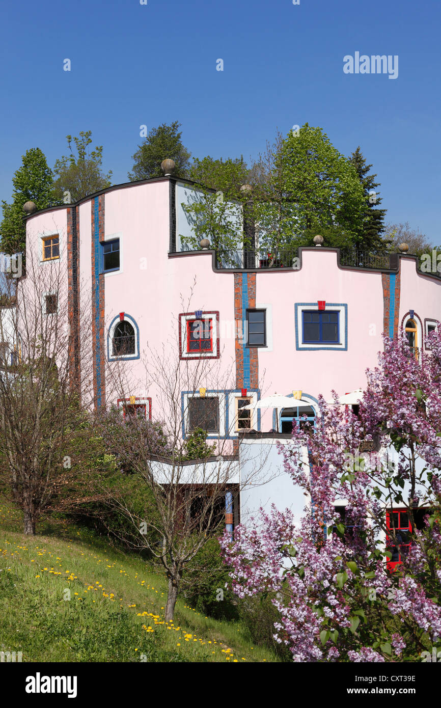 Rogner Bad Hotel, entworfen von Friedensreich Hundertwasser, Bad Blumau, Oststeiermark, Steiermark, Österreich, Europa Stockfoto