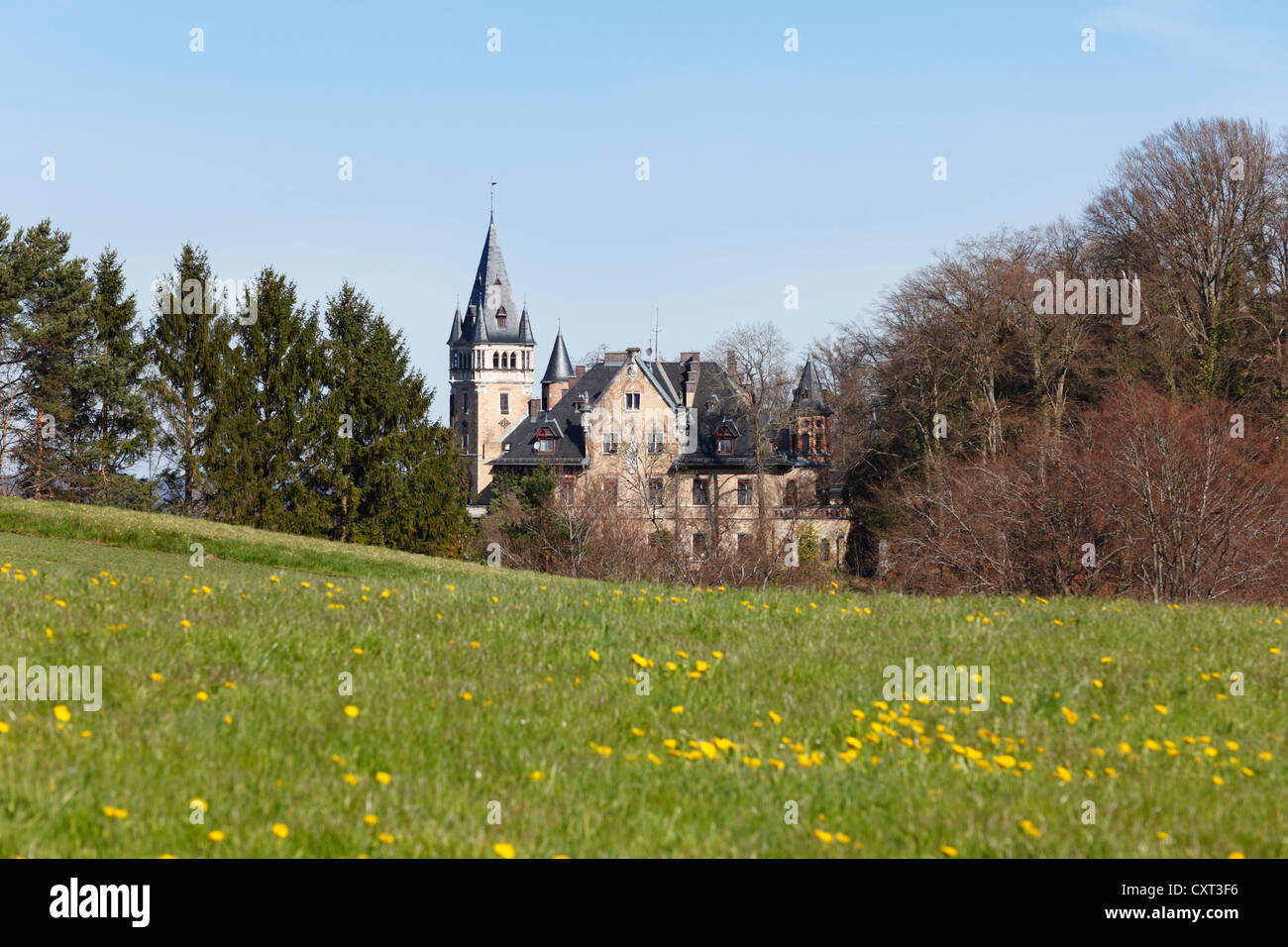 Hochschloss Paehl Burg, Fuenfseenland, Five Lakes District, Upper Bavaria, Bayern, Deutschland, Europa Stockfoto