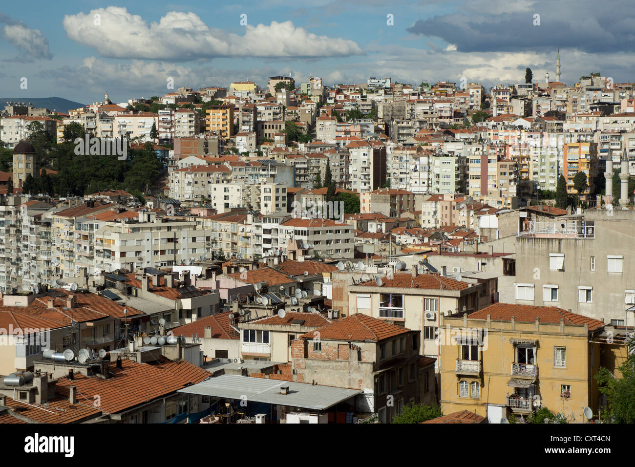 Wohnhäuser in Izmir, Türkei, Eurasien, PublicGround Stockfoto