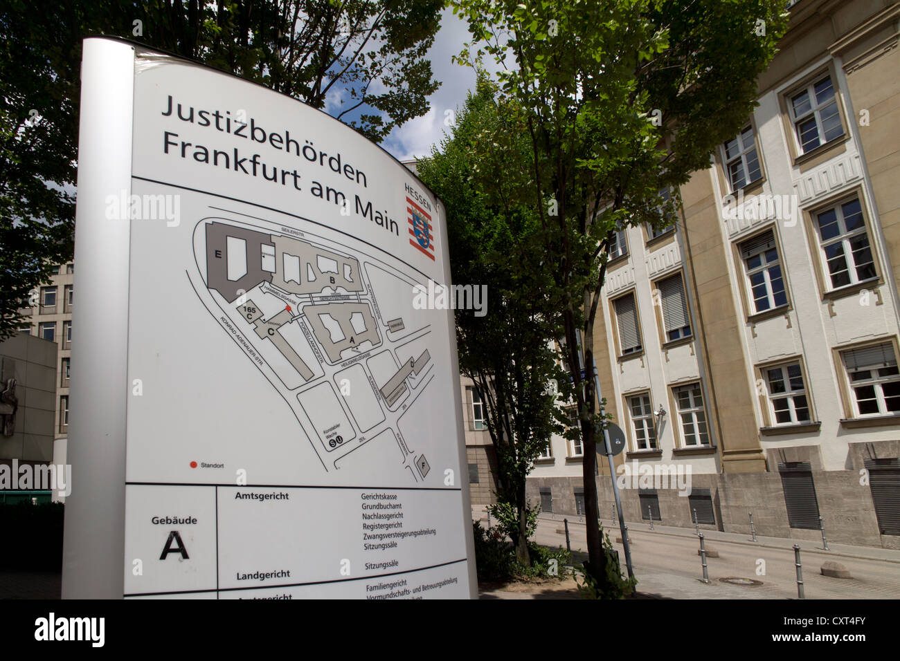 Justizbehorden In Frankfurt Am Main Bin Gerichtsgebaude Frankfurt Main Hessen Deutschland Europa Publicground Stockfotografie Alamy