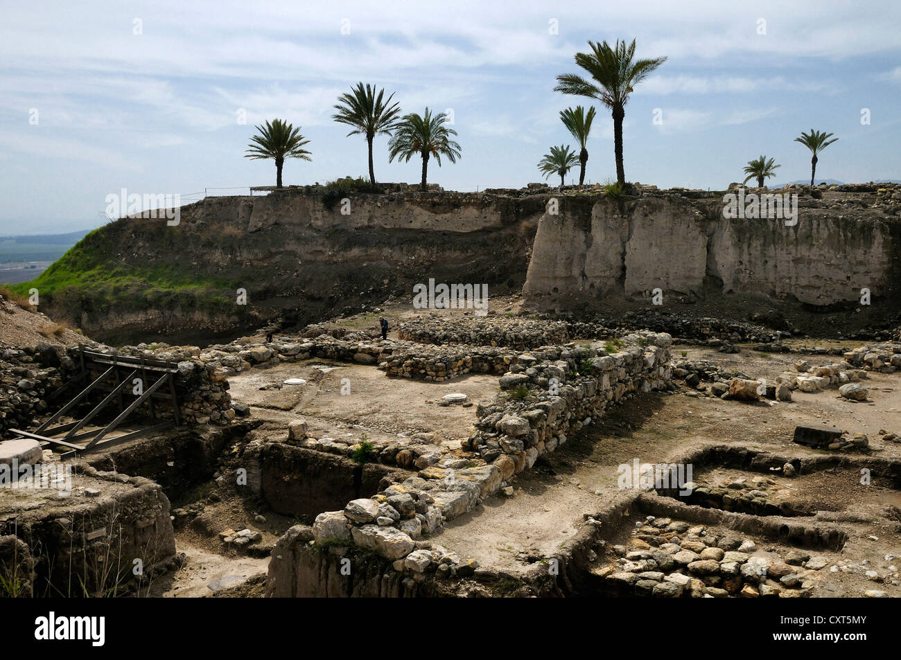 Archäologische Stätte von Megiddo, Israel, Nahost Stockfoto