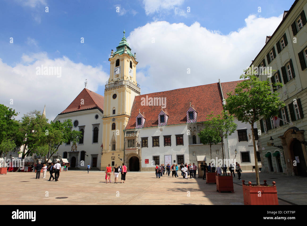 Das alte Rathaus auf dem Hauptplatz der Altstadt, Bratislava, Slowakische Republik, Europa, PublicGround Stockfoto