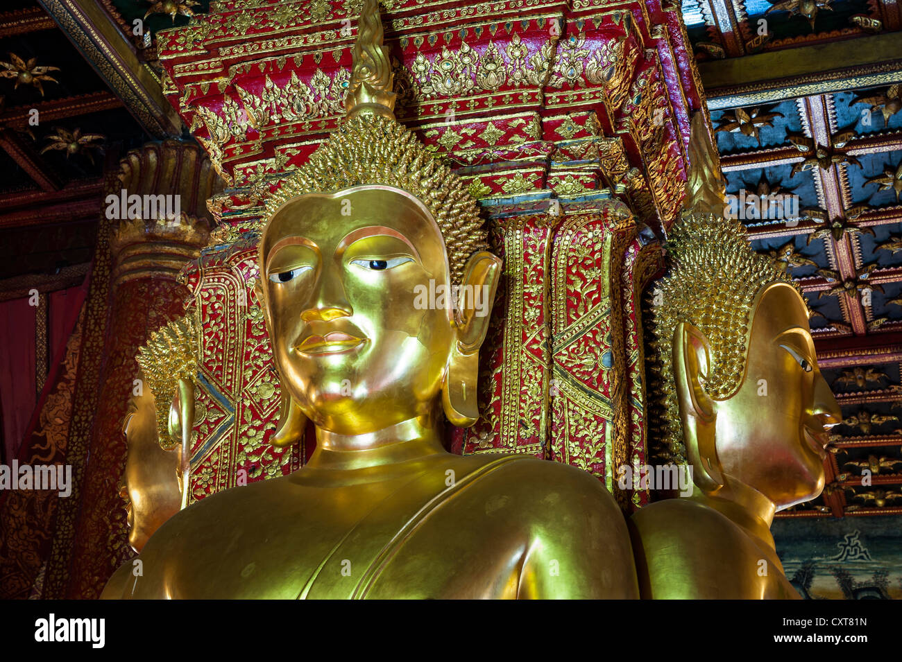Buddha-Statuen, Wat Phumin, Nan, Nord-Thailand, Thailand, Asien Stockfoto