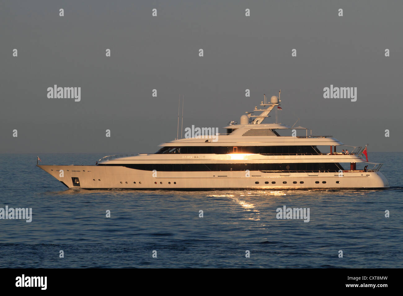 Lady Britt, ein Kreuzer, gebaut von Feadship, Länge: 63 Meter, Baujahr: 2011, Monaco, Cote d ' Azur, Mittelmeer, Europa Stockfoto