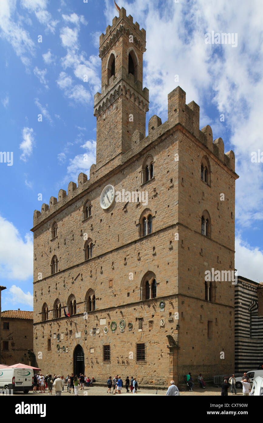 Palazzo dei Priori, Volterra, Toskana, Italien, Europa Stockfoto