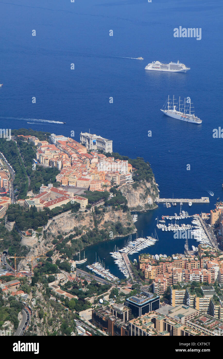 Alte Stadt von Monaco aus das Tête du Chien, Côte d ' Azur, Fürstentum