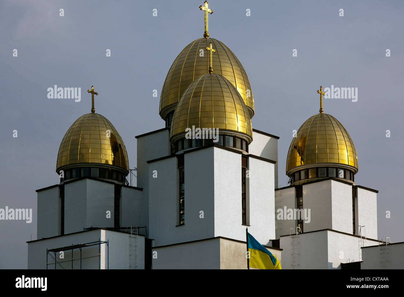 Kirche der Geburt der Jungfrau Maria, Lviv, Ukraine Stockfoto