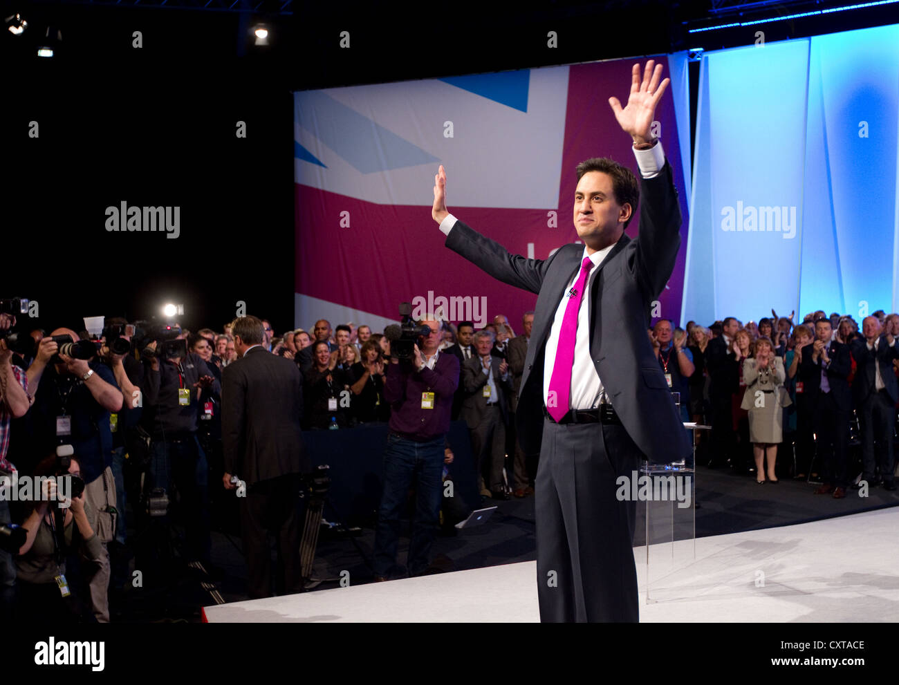 Ed Miliband auf dem Labour-Parteitag Stockfoto
