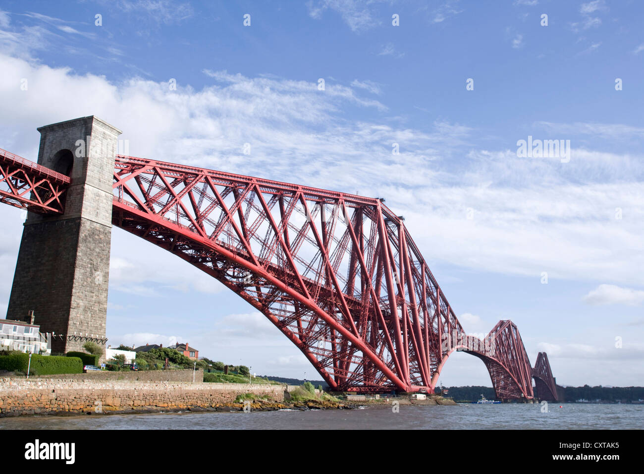 Die Forth Rail Bridge aus North Queensferry, Fife Schottland. Stockfoto